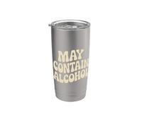 May Contain Alcohol Proverbe Drôle Alcool Mallorca Party Gobelet isotherme en acier inoxydable double paroi