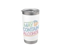 May Contain Alcohol Proverbe Drôle Alcool Mallorca Party Gobelet isotherme en acier inoxydable double paroi