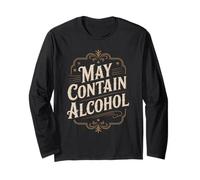 May Contain Alcohol Proverbe Drôle Alcool Mallorca Party Manche Longue