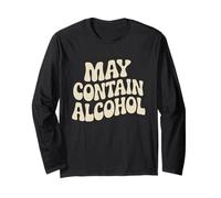 May Contain Alcohol Proverbe Drôle Alcool Mallorca Party Manche Longue