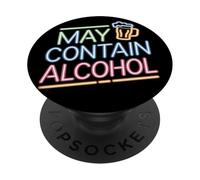 May Contain Alcohol Proverbe Drôle Alcool Mallorca Party PopSockets PopGrip Adhésif