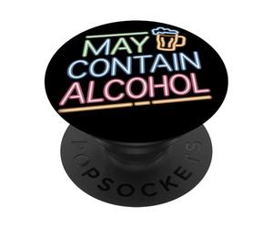 May Contain Alcohol Proverbe Drôle Alcool Mallorca Party PopSockets PopGrip Adhésif