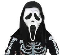 May Huang Masques Scream Halloween,Masque d'horreur Halloween,Masque Ghostface,Masque de Cri,Halloween Horror Party Latex Ghost Mask,Ghost Mask pour Halloween Carnaval Cosplay,bal Masqué,Fête (A)