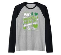 May Is National Mental Health Awareness Month Green Ribbon Manche Raglan