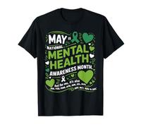 May Is National Mental Health Awareness Month Green Ribbon T-Shirt