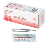 May Lames Gouges Stériles Figure 1 (20 Unités) - Lames de Scalpel Professionnelles pour Pédicure et Podologie, Élimination des Cors et Callosités, Compatibles avec Manche de Scalpel N°3