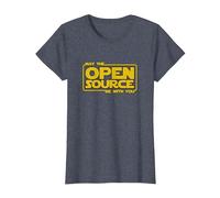 May Open Source Programming Fun Devops Software Linux Java T-Shirt, Femme, Bleu Chiné, XS