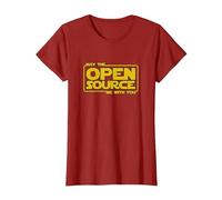 May Open Source Programming Fun Devops Software Linux Java T-Shirt, Femme, Canneberge, L