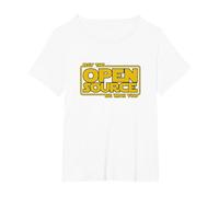May Open Source Programming Fun Devops Software Linux Java T-Shirt, Femme Grandes Tailles, Blanc, 2X