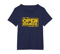May Open Source Programming Fun Devops Software Linux Java T-Shirt, Femme Grandes Tailles, Bleu Marine, 4X