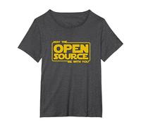 May Open Source Programming Fun Devops Software Linux Java T-Shirt, Femme Grandes Tailles, Chiné Foncé, 4X