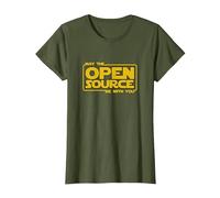 May Open Source Programming Fun Devops Software Linux Java T-Shirt, Femme, Olive, XS