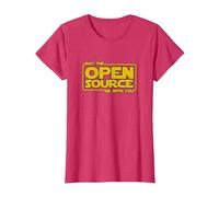May Open Source Programming Fun Devops Software Linux Java T-Shirt, Femme, Rouge Chiné, S