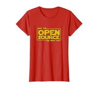 May Open Source Programming Fun Devops Software Linux Java T-Shirt, Femme, Rouge, L