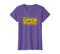 May Open Source Programming Fun Devops Software Linux Java T-Shirt, Femme, Violet Chiné, XS