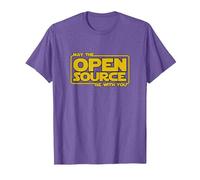 May Open Source Programming Fun Devops Software Linux Java T-Shirt, Homme, Violet Chiné, XXL