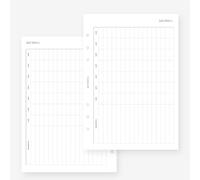 MAY PAPER CO. A5 Last Time I Planning Insert pour agenda Filofax A5, LV GM Recharge 6 trous 5,8 x 8,3