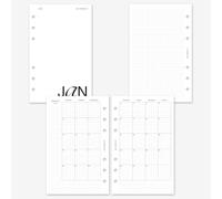 MAY PAPER CO. Franklin Covey Recharge de planificateur mensuel 2026 à grille compacte, un mois sur deux pages, pour agenda à 6 anneaux 10,7 x 17,5 cm (mois séparables, début du lundi)