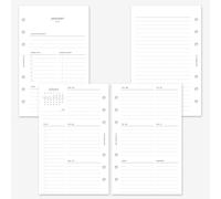 MAY PAPER CO. Franklin Covey Recharge pour planificateur hebdomadaire compact 2026 - Semaine sur 2 pages pour agenda FC Compact, Personal Filofax et LV MM 6 anneaux (horizontal avec tâches de course)