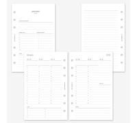 MAY PAPER CO. Franklin Covey Recharge pour planificateur hebdomadaire compact 2026 - Semaine sur deux pages pour agenda FC Compact, Personal Filofax et LV MM 6 anneaux (horaire vertical)