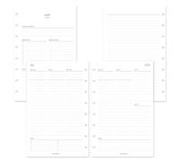 MAY PAPER CO. Planificateur hebdomadaire 2026/2027 sur 2 pages lignées verticales - Format demi-lettre | Juillet 2026 à juin 2027 | Recharge de planificateur