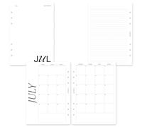 MAY PAPER CO. Planificateur mensuel 2026/2027 avec date mensuelle sur 2 pages classiques - Format A5 | juillet 2026 à juin 2027 | Recharge de planificateur | Début du dimanche | Mois séparables