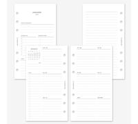 MAY PAPER CO. Recharge de planificateur hebdomadaire personnel 2026, une semaine sur deux pages, pour agenda personnel Filofax et LV MM à 6 anneaux (horizontal avec tâches de course)