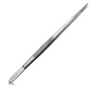 May - Pince à épiler technique - Pointe droite et fine - 25 cm de long - Modélisme - Pince à épiler électrique - Pince industrielle - Acier inoxydable