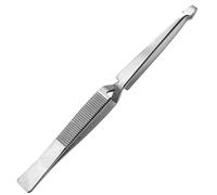 May - Pince a tique pour chien et chat - Pincette à croix - Forme très stable - à Tiques enlever - long Modèle - Inox