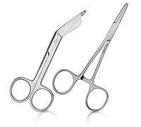 May - Set - 1 paire de ciseaux multi-usages de 14,5 cm - Acier inoxydable + 1 pince à extrémité droite de 13 cm - Acier inoxydable