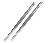 May - Set - 2 x pinces techniques droites - 25 cm - Pince à épiler - Pince électrique - Pince industrielle - Acier inoxydable