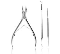 May Set Pédicure Professionnel (3 pcs) pour Ongles Incarnés & Épais | Kit avec Pince à Ongles Pointue, Levier à Ongles & Lime Spéciale en Acier Inoxydable | Outils de Podologie Domicile & Pro