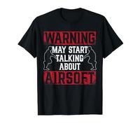 May Start Talking About Airsoft Lover Jeu Tactique T-Shirt Graphique avec Valeur