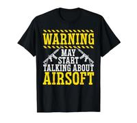 May Start Talking About Airsoft Lover Jeu Tactique T-Shirt Graphique avec Valeur
