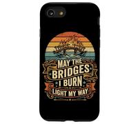 May The Bridges I Burn Light My Way Retro Coucher de Soleil Coque pour iPhone SE (2020) / 7/8