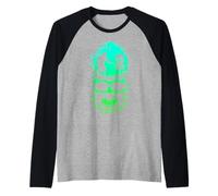 May The Course Be with You Disque Golf Player Skull Sunset Manche Raglan