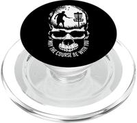 May The Course Be with You Disque Golf Player Skull Sunset PopSockets PopGrip pour MagSafe