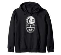 May The Course Be with You Disque Golf Player Skull Sunset Sweat à Capuche