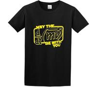 May The (F=MDv DT) Be with You Funny Physics Science Geek Men's Cotton Shirt Manches Courtes(X-Large)