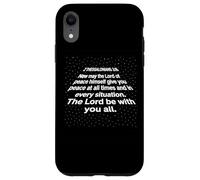 May The Lord Be with You Écriture Bible Verse Jésus Lover Coque pour iPhone XR