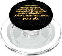May The Lord Be with You Écriture Bible Verse Jésus Lover PopSockets PopGrip pour MagSafe