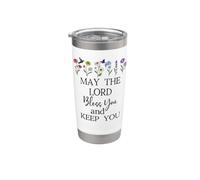 May the Lord Bless You and Keep You Christian Bible Verse Gobelet isotherme en acier inoxydable double paroi