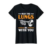 May The Lungs Be with You Trompet Player Musicien T-Shirt Graphique avec Valeur