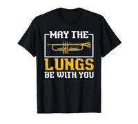 May The Lungs Be with You Trompet Player Musicien T-Shirt Graphique avec Valeur