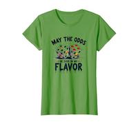 May The Odds Be Ever in My Flavor Jeu de Mots Alimentaires en dés T-Shirt, Femme, Herbe, XXL