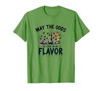 May The Odds Be Ever in My Flavor Jeu de Mots Alimentaires en dés T-Shirt, Homme, Herbe, XXL