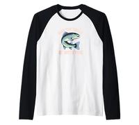 May The Trout Be with You - Graphique Humour de pêche Manche Raglan