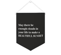 May There Be Enough Clouds in Your Life to Make A Beautiful Sunset Canvas Banner 30,5 x 40,6 cm Décoration murale décorative pour chambre à coucher, chambre d'enfant, décoration d'intérieur