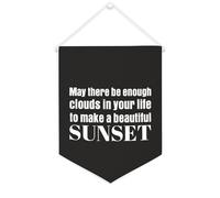 May There Be Enough Clouds in Your Life to Make A Beautiful Sunset Canvas Banner 30,5 x 40,6 cm Décoration murale décorative pour chambre à coucher, chambre d'enfant, décoration d'intérieur