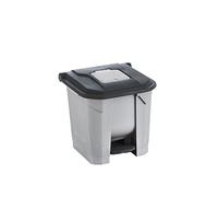 Maya 09104 Poubelle à pédale et seau intérieur spécial pour recyclage Capacité 30 L Noir